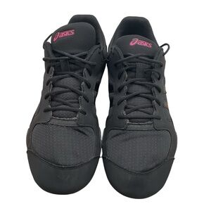 Asics Black Sneakers with Pink Highlights size 11‎